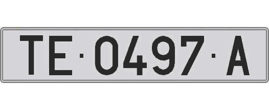 TE0497A matricula larga