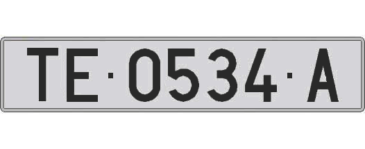 TE0534A matricula larga