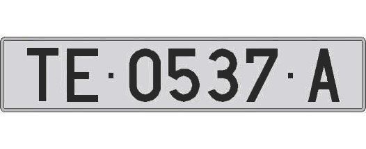 TE0537A matricula larga