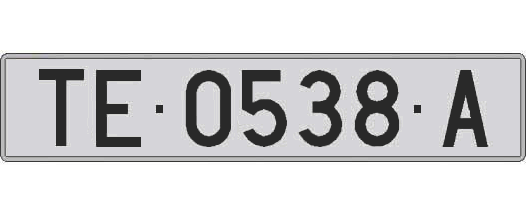 TE0538A matricula larga