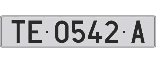 TE0542A matricula larga