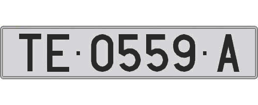TE0559A matricula larga