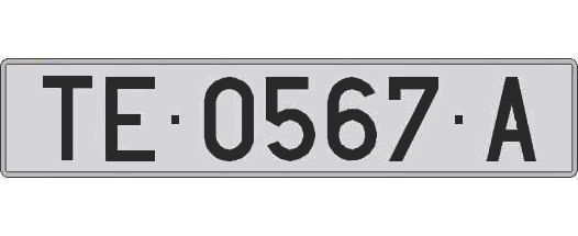 TE0567A matricula larga