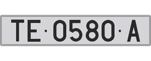 TE0580A matricula larga