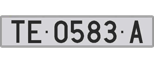 TE0583A matricula larga