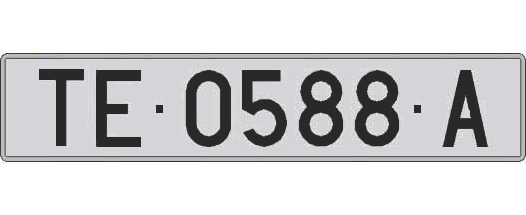 TE0588A matricula larga