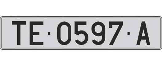 TE0597A matricula larga