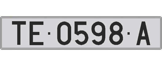 TE0598A matricula larga
