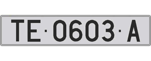 TE0603A matricula larga