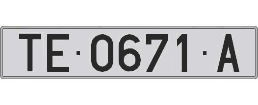 TE0671A matricula larga
