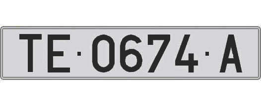 TE0674A matricula larga
