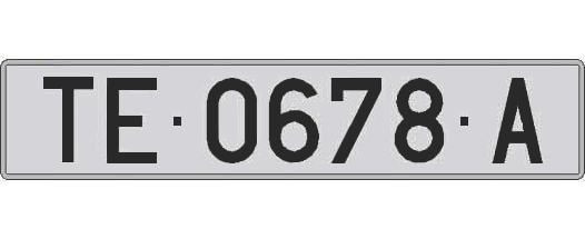 TE0678A matricula larga