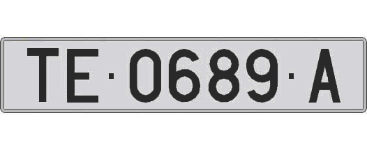 TE0689A matricula larga