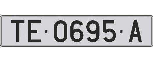 TE0695A matricula larga