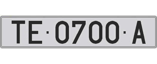 TE0700A matricula larga