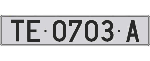 TE0703A matricula larga