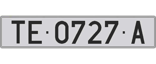 TE0727A matricula larga