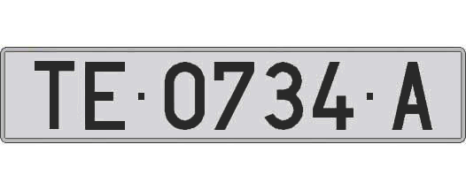 TE0734A matricula larga