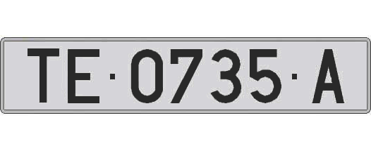 TE0735A matricula larga