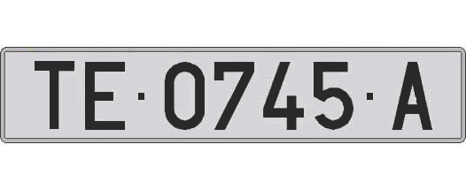 TE0745A matricula larga