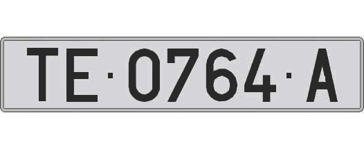 TE0764A matricula larga
