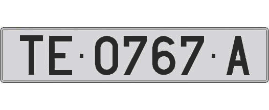 TE0767A matricula larga