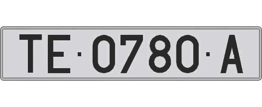 TE0780A matricula larga