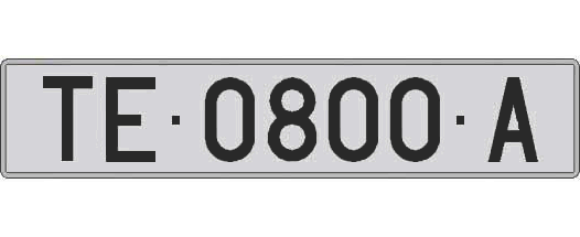TE0800A matricula larga