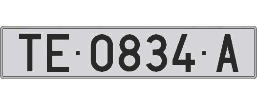 TE0834A matricula larga