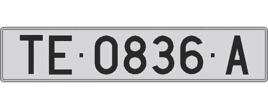 TE0836A matricula larga