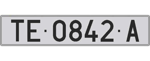 TE0842A matricula larga