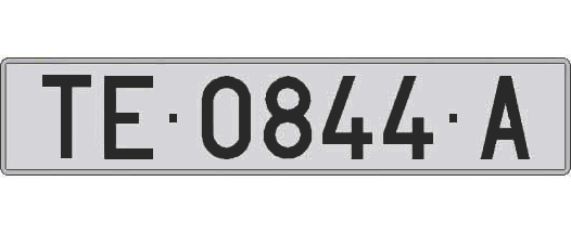 TE0844A matricula larga