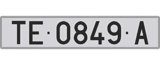 TE0849A matricula larga