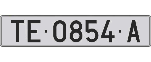 TE0854A matricula larga