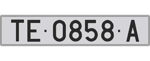 TE0858A matricula larga
