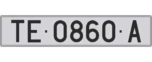 TE0860A matricula larga