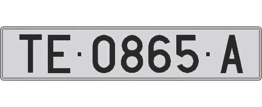 TE0865A matricula larga