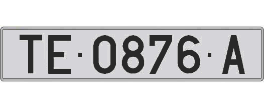 TE0876A matricula larga