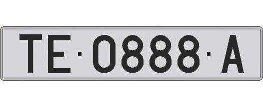 TE0888A matricula larga