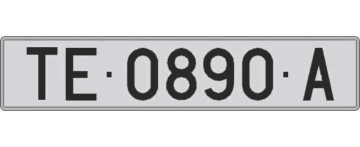 TE0890A matricula larga