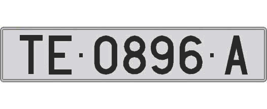 TE0896A matricula larga