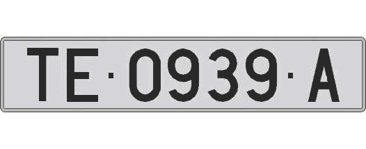 TE0939A matricula larga