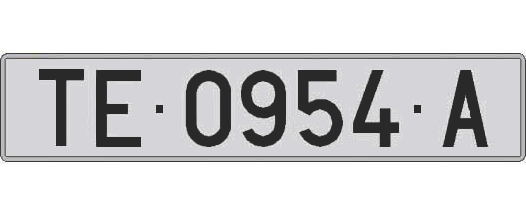 TE0954A matricula larga
