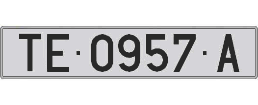 TE0957A matricula larga