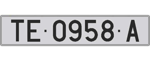 TE0958A matricula larga