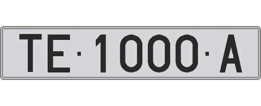 TE1000A matricula larga