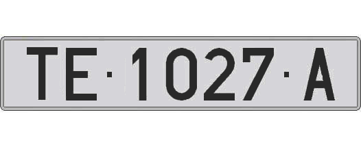 TE1027A matricula larga