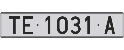 TE1031A matricula larga