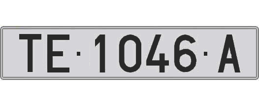 TE1046A matricula larga
