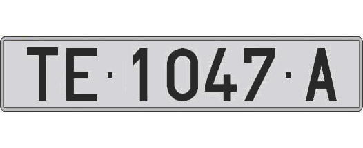 TE1047A matricula larga